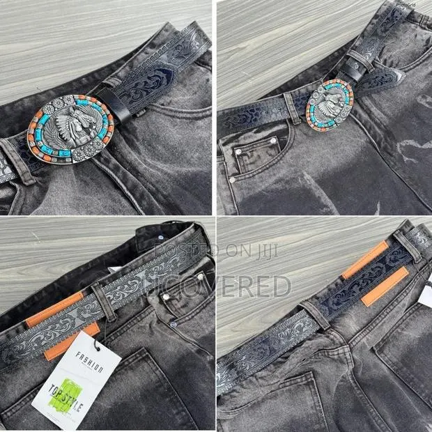 High Quality Vintage Jeans Leather Belts · Photo 1