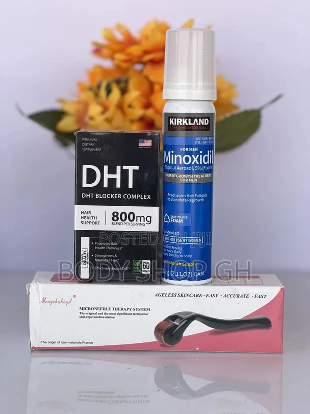 Hairline Regrowth Set - Kirkland Foam + Roller + DHT Blocker · Photo 1