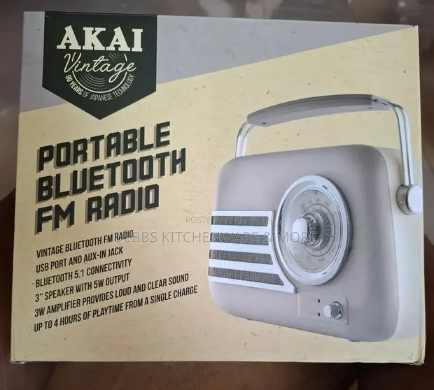 Akai Portable Bluetooth Fm Radio With Puk · Photo 1
