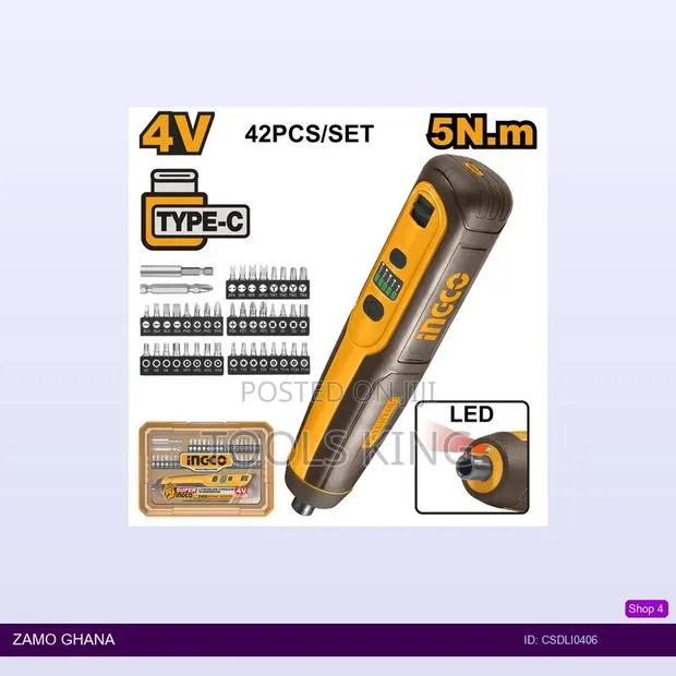 Lithiumion Cordless Screwdriver 4v - Csdli0406 · Photo 1