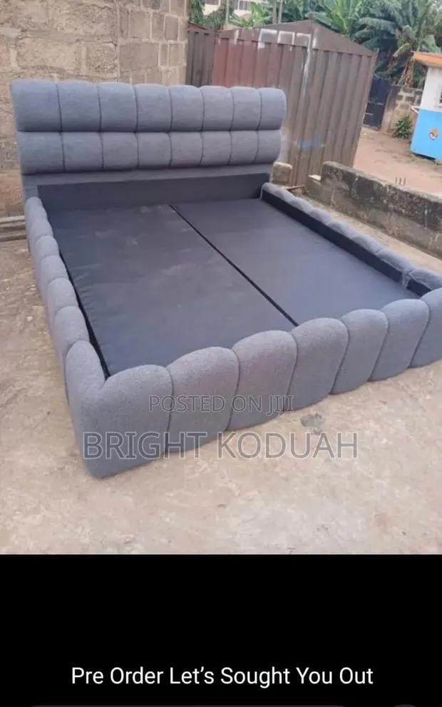 Strong Large Gray King Size Bed Frame · Photo 1