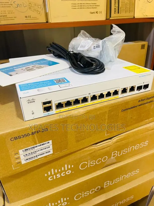 Cisco CBS350-8FP-2G 8port Gigabit PoE+ Managed Switch 120W 2xSFP Combo · Photo 1