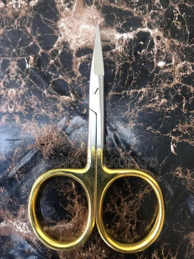 Nail Cuticle Golden Handle Nail Scissior 4" Stainless Steel · Photo 4
