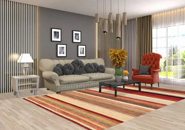 All-Over Striped Gabbeh Modern Area Rug 7x10 From USA · Photo 1