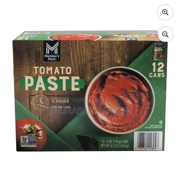 12 Cans Tin Tomato Paste (2.04kg) Member's Mark - Direct From Us · Photo 1