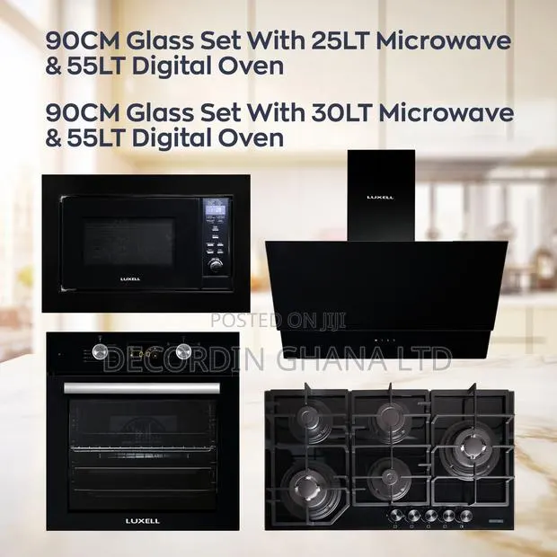 90cm Hex Glass Set With 55Lt Digital Oven and 25Lt Microwave · Photo 1