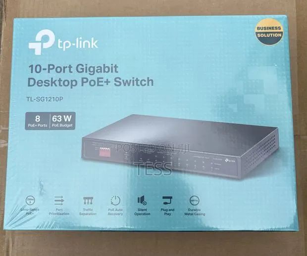 Tp-Link 8 Port Gigabit Poe Switch Tl-Sg1210p · Photo 1