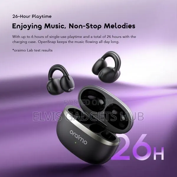 Oraimo Opensnap Clip-on Open-Ear True Wireless Earbuds · Photo 1