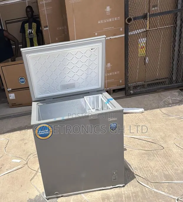 Elegant Fast Midea Chest Freezer Single Door 198l Silver · Photo 1