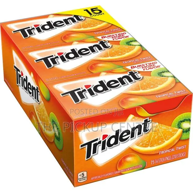Trident Tropical Twist, Sugar Free Gum, 15-count · Photo 1