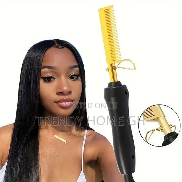 Electric Hot Comb – Fast Heating Hair Straightening Comb · Photo 1