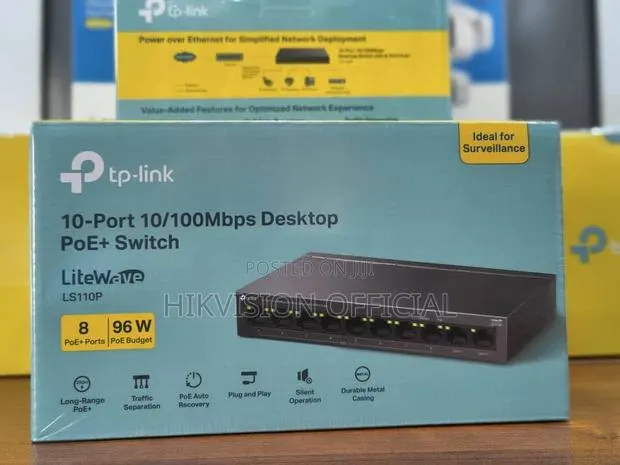 Ls110p Tplink=10-Port 10/100mbps Desktop Switch With 8-Port Poe+ · Photo 1