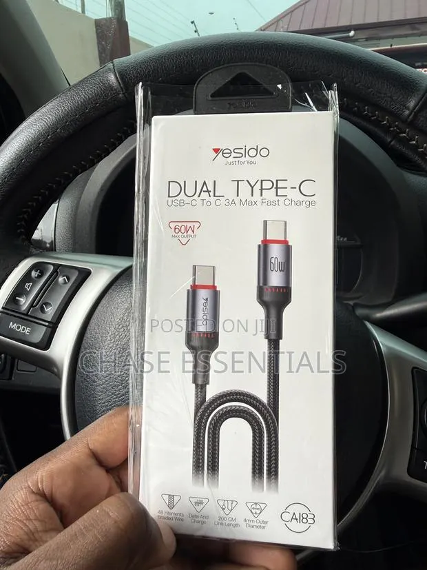 60W Type C to Type C Data Cable, 2m | Fast Charging Cable · Photo 1