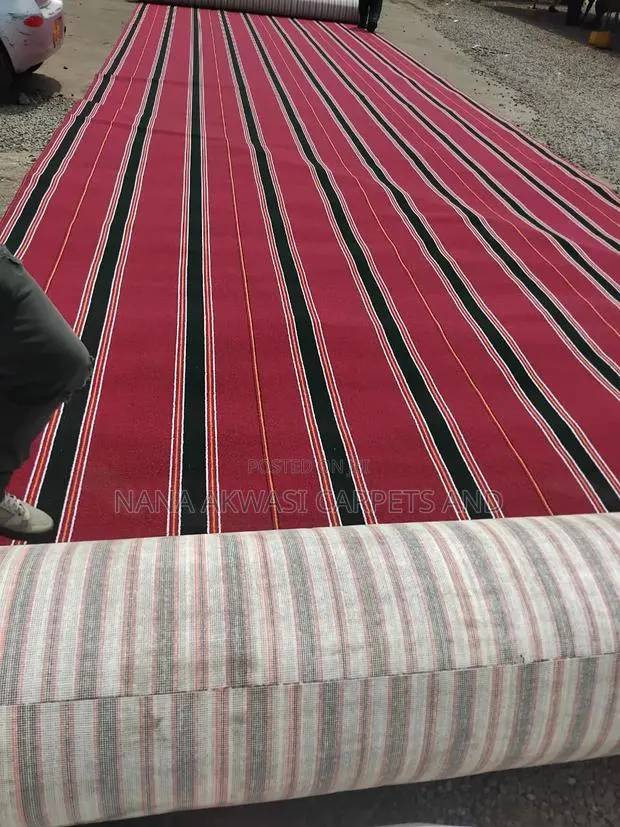 Red and Black Stripes Industrial Carpet · Photo 1