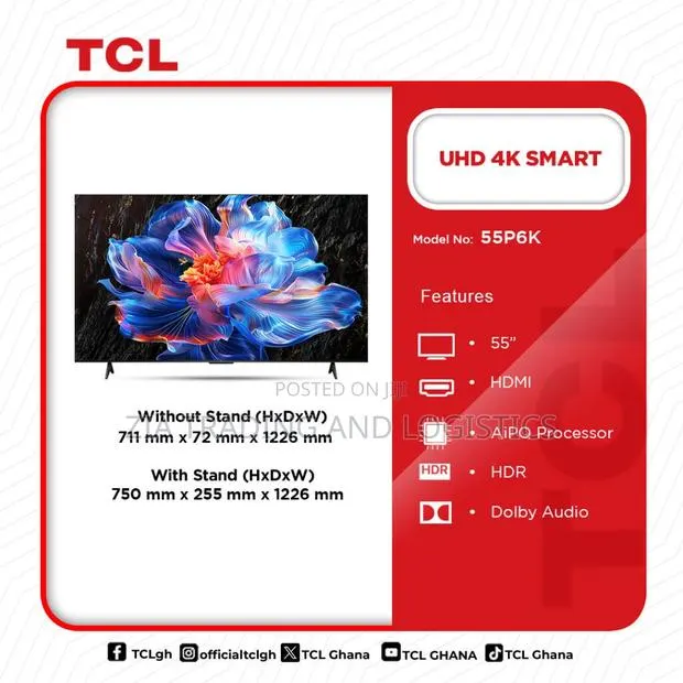 TCL Led Uhd 55" Smart Android Television · Photo 1