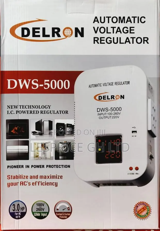 Delron Wall Mounted Stabilizer 5000 Automatic Voltage Regulator · Photo 1