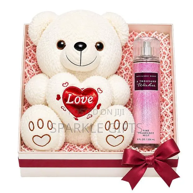 Adorable Teddy Bear Paired With Bath and Body Mist · Photo 1