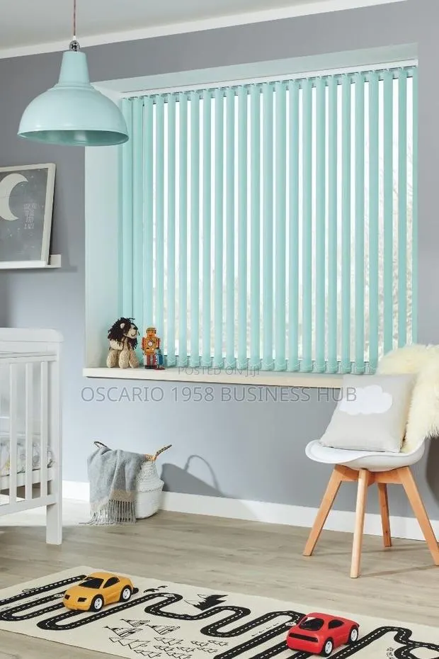 Coffee Crunch Modern Vertical Window Curtain Blinds · Photo 1