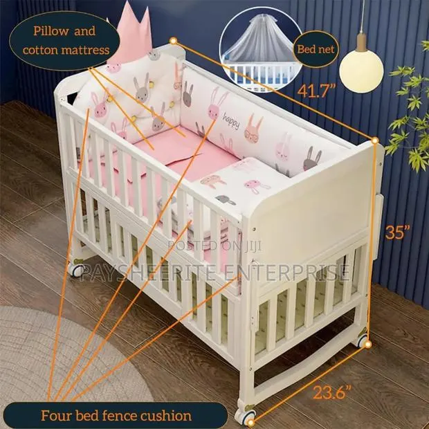 Four Bed Defense Cushion Baby Cot · Photo 1