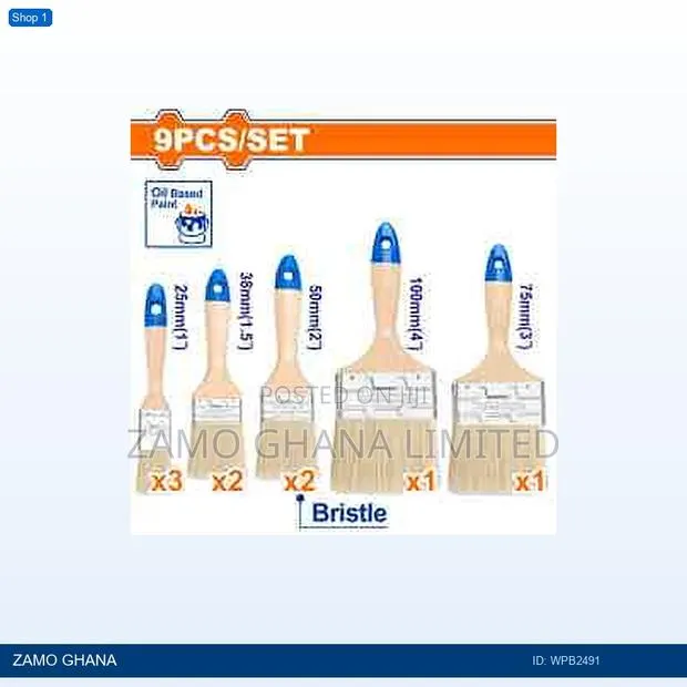 9 PCS Paint Brush - Wpb2491 · Photo 1