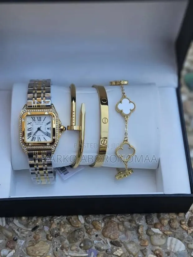 Classy Ladies Watch and Bracelet Jewelry Set · Photo 1