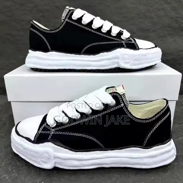 Maison Mihara Yasuhiro Peterson Original Sole Canvas Low – Black/White · Photo 1