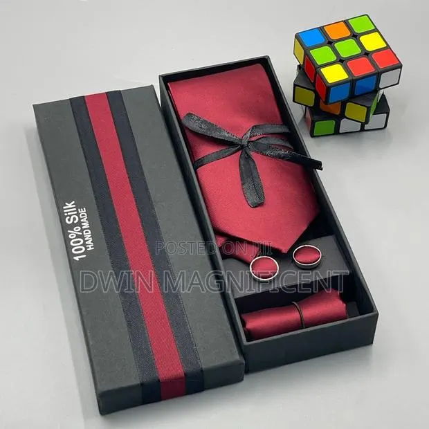Silk Ties Set (With Cufflinks and Pocket Square in a Gift Box) · Photo 1