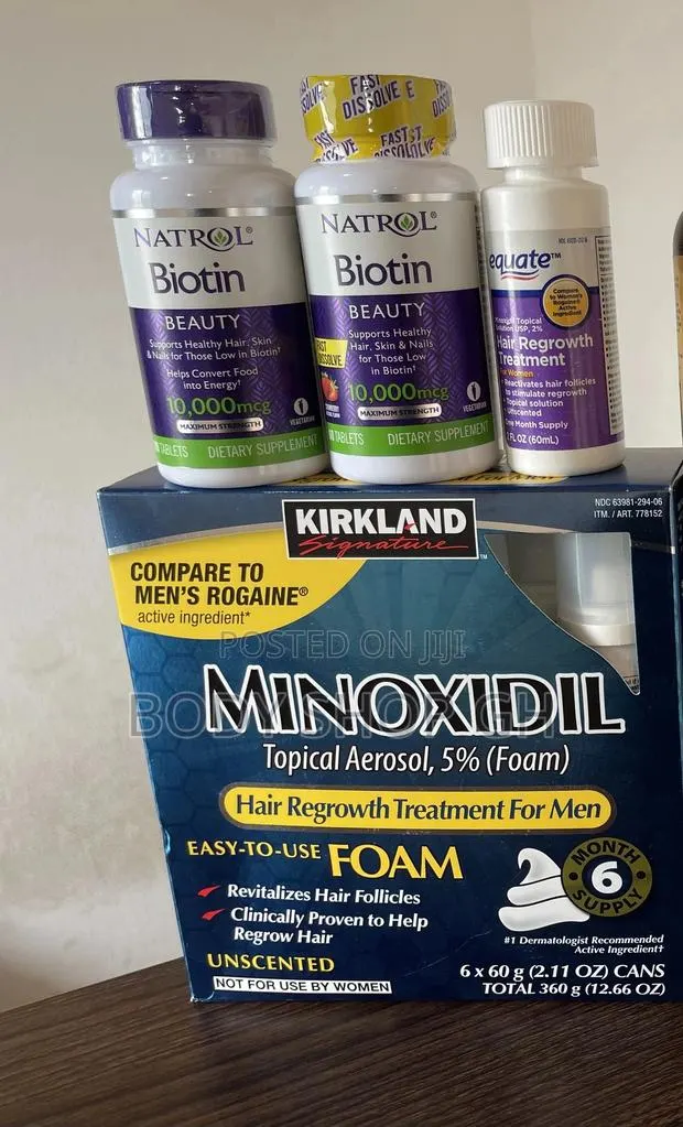 Kirkland Minoxidil Foam + Natrol Biotin · Photo 1