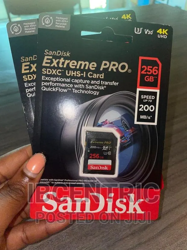 Sandisk Extreme Pro 256GB Camera SD Card · Photo 1