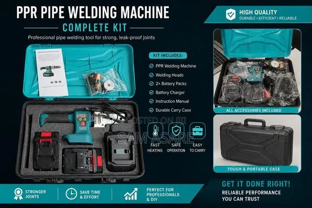 Cordless Electric PPR Pipe Fusion Welding Machine – Complete Kit · Photo 1