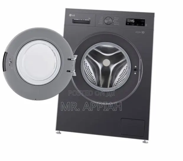 Check Out Original Lg 8kg Front Load Washing Machine(Black)Inverter · Photo 1