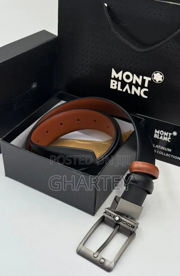 Mont Blanc Pin Buckle Reversible Leather Belt · Photo 1