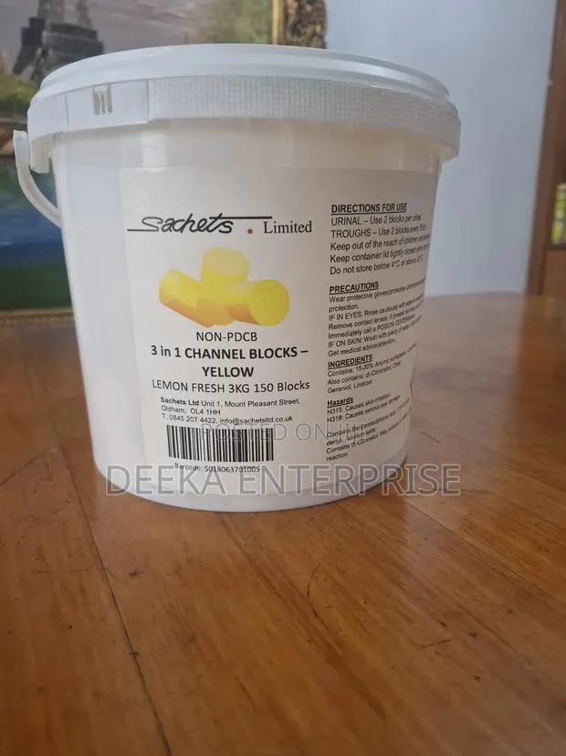 Sachets 3in1 Urinal Blocks in Bucket(150 Blocks) · Photo 1