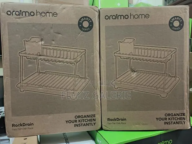 Oraimo Rackdrain Foldable Two-Tier Dish Rack With Guided Drainage · Photo 1