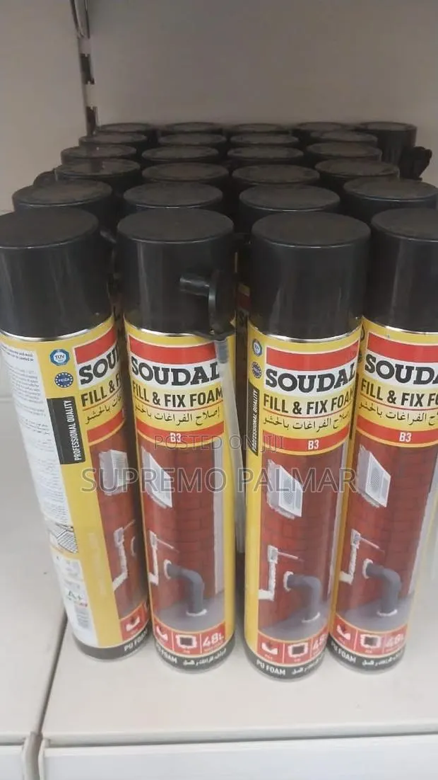 Soudal Expanding PU Foam, 750ml - Gap Filler for Doors, Windows Works · Photo 1