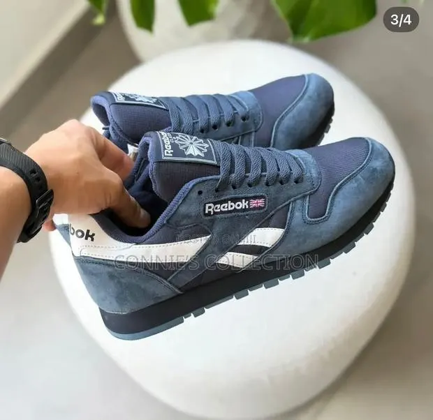 Reebok Classic Leather Navy and Blue Suede Colorway. · Photo 1
