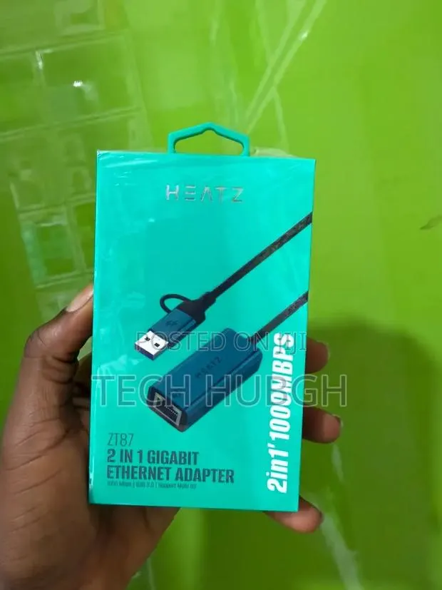 Heatz 2 in 1 Gigabit Ethernet Adapter 2 in 1 1000mbps · Photo 1