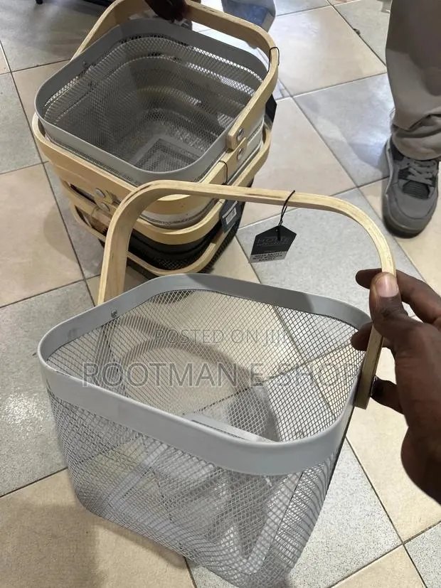 Wire Mesh Basket With Handle Mesh Steel Storage Organizer · Photo 1