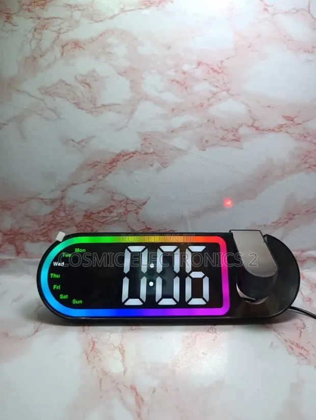Premium LED Projector Alarm Clock With 180° Adjustable Projection · Photo 1