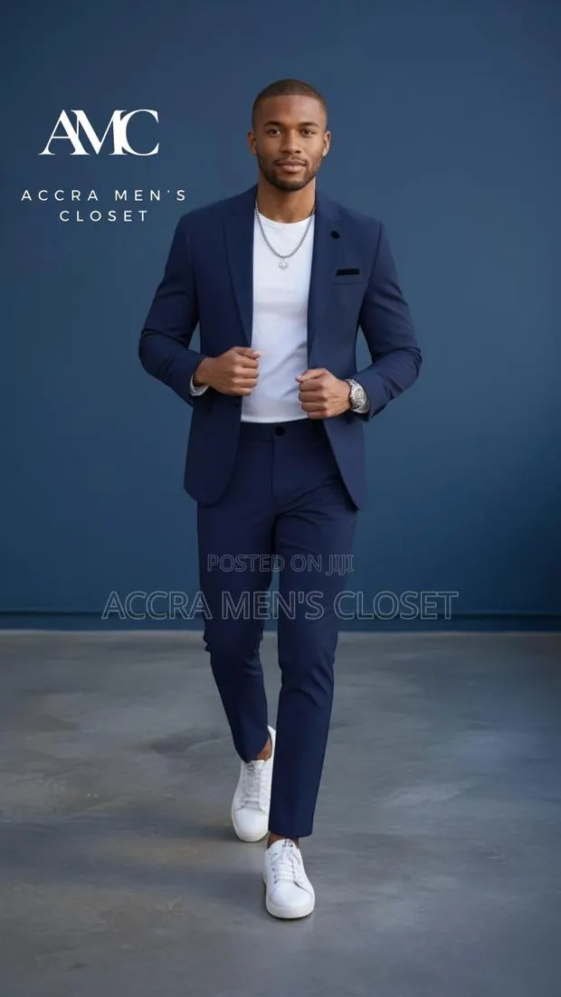 Men’S Slim Fit Royal Blue Suit – 2 Piece Business Smart Casual Suit · Photo 1