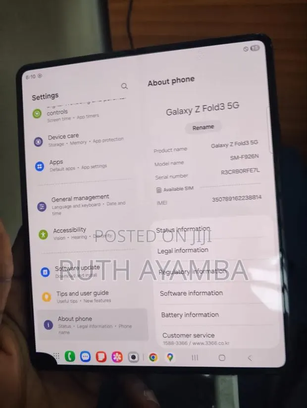 Samsung Galaxy Z Fold 3 256 GB Black · Photo 1