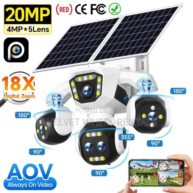 20MP 5lens 4-Screen Solar Camera · Photo 1