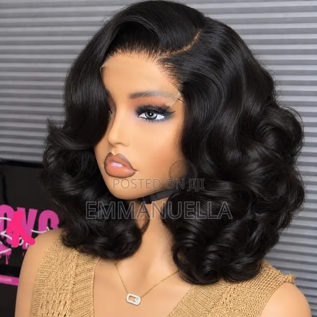 Title: Luxury Black Body Wave Human Hair Wig – Full Glamorous · Photo 1