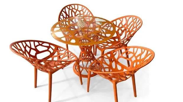 Garden Set With Glass Table and 4 Chairs · Photo 1