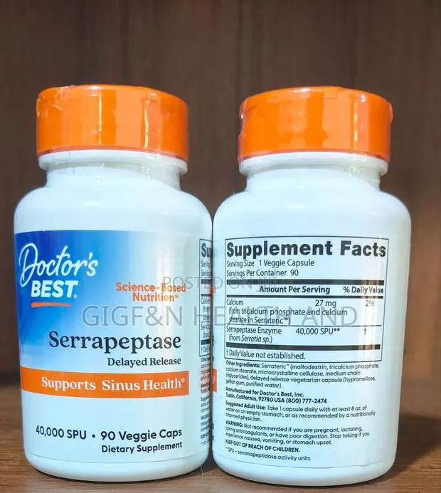 Serrapeptase, 90 Veg Capsules, 40, 000 Spu · Photo 1