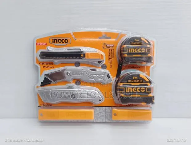 2 Measuring Tapes and
3 Utility Knives Set
Hmk23036 · Photo 1