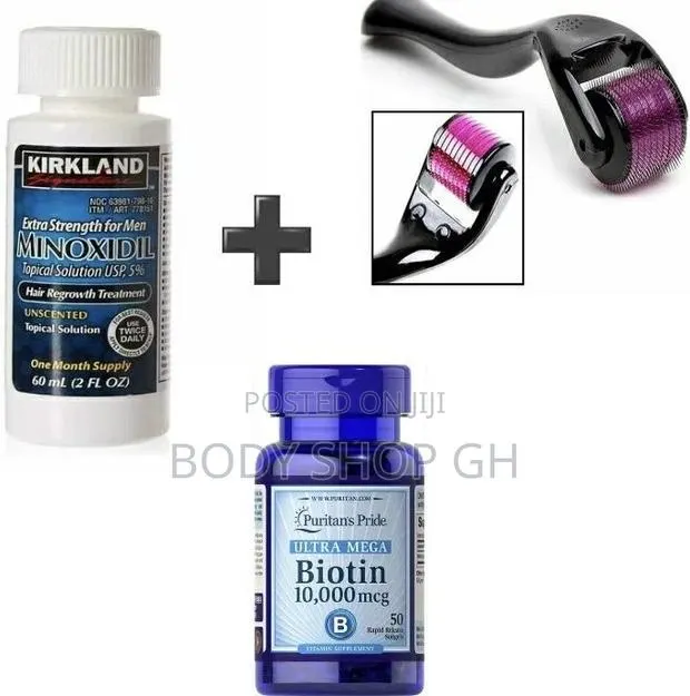 Beard Booster Super Pack - Minoxidil Biotin Derma Roller · Photo 1