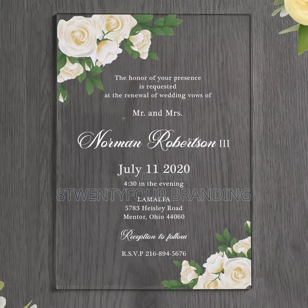 Acrylic Wedding Invitation (Moq: 50pcs) · Photo 4