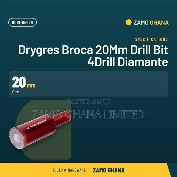 Drygres Broca 20Mm Drill Bit 4Drill Diamante - RUBI-05929 · Photo 1