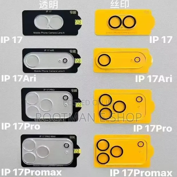 Anti-Scratch Clear Lens Cover for iPhone 17 Air Pro and Pro Max · Photo 1